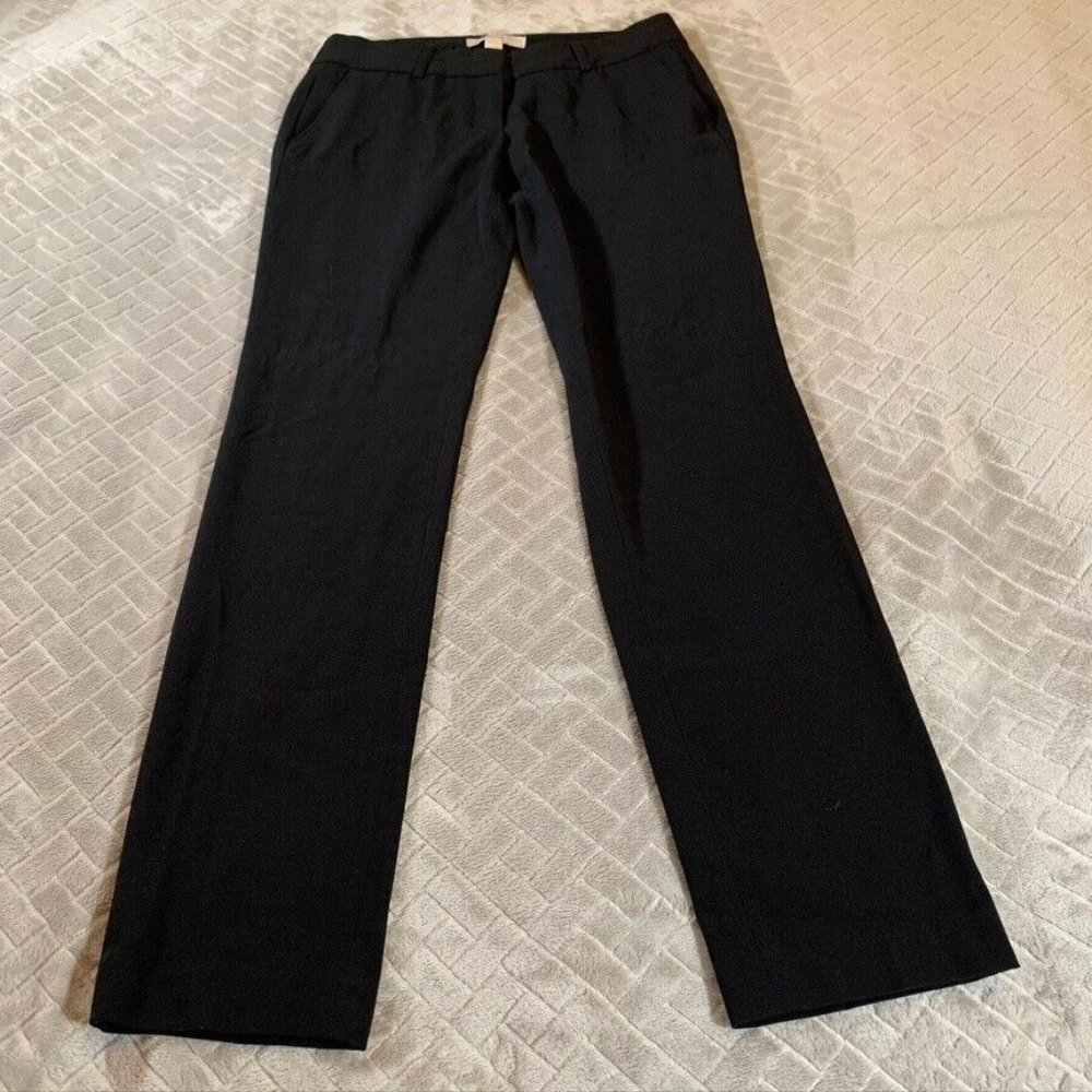 Michael Kors Women 2 Office Dress Pants Trousers Black Boot Cut Mid Rise Stretch